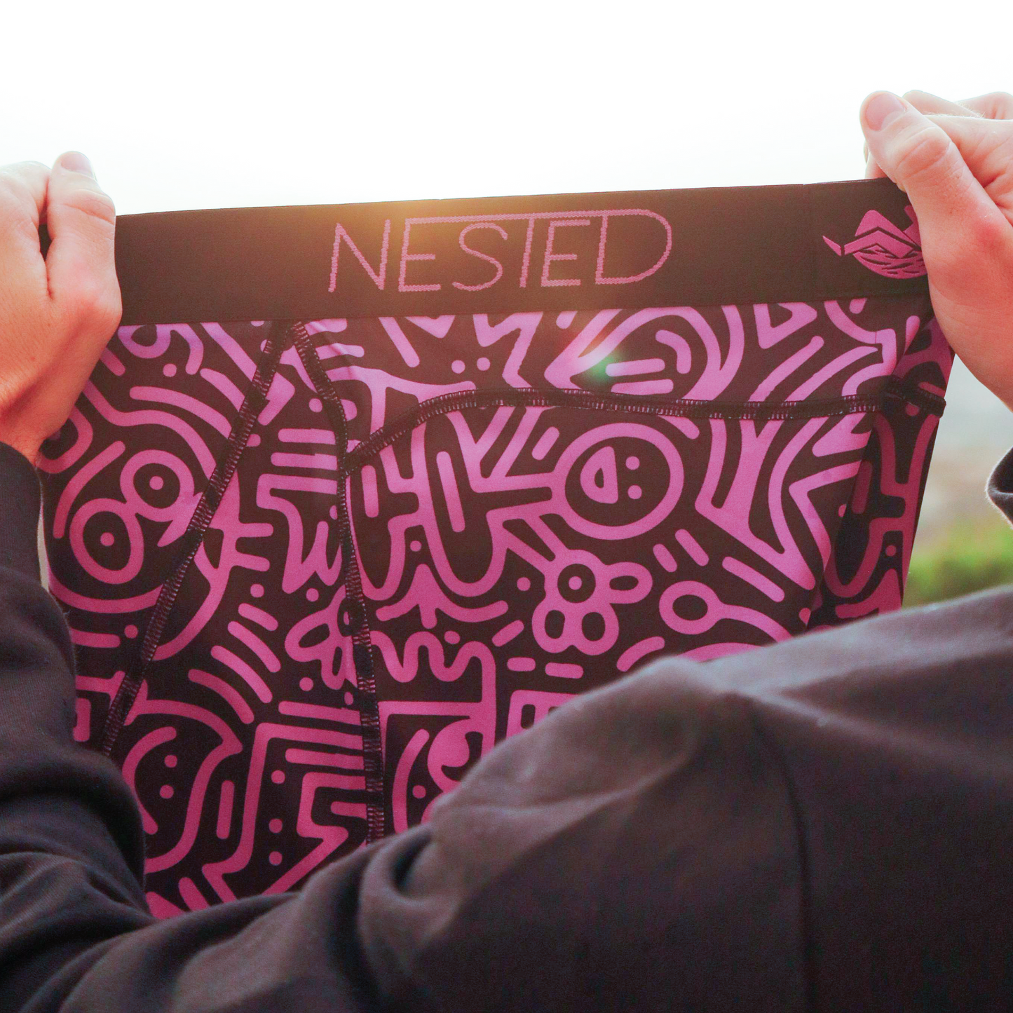 Nested Underwear Doodle Paars